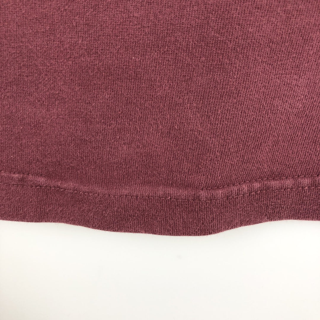 90s-00'S Eddie Bauer Mock Neck Long-Sleeve T-Shirt, Men's Size L (Equivalent), Vintage cotton burgundy type Vintage Second Hand