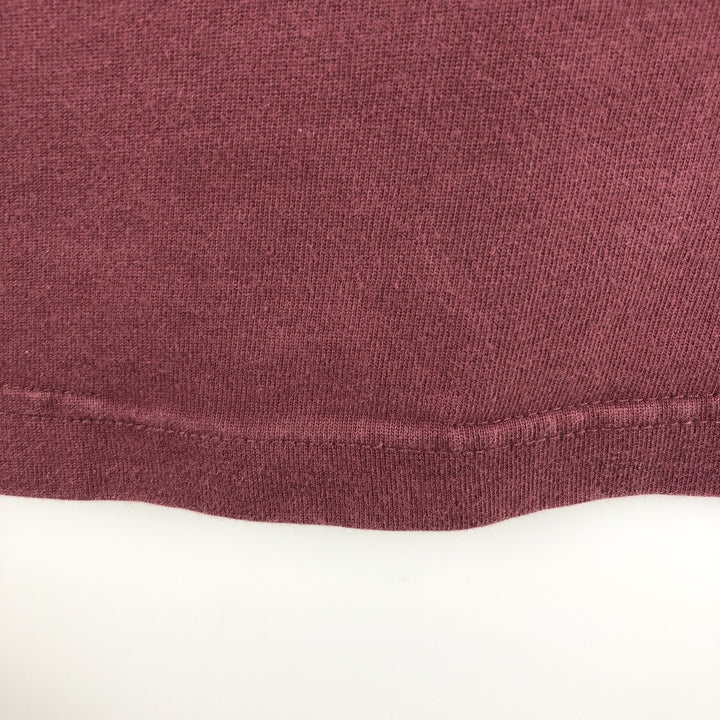 90s-00'S Eddie Bauer Mock Neck Long-Sleeve T-Shirt, Men's Size L (Equivalent), Vintage cotton burgundy type Vintage Second Hand