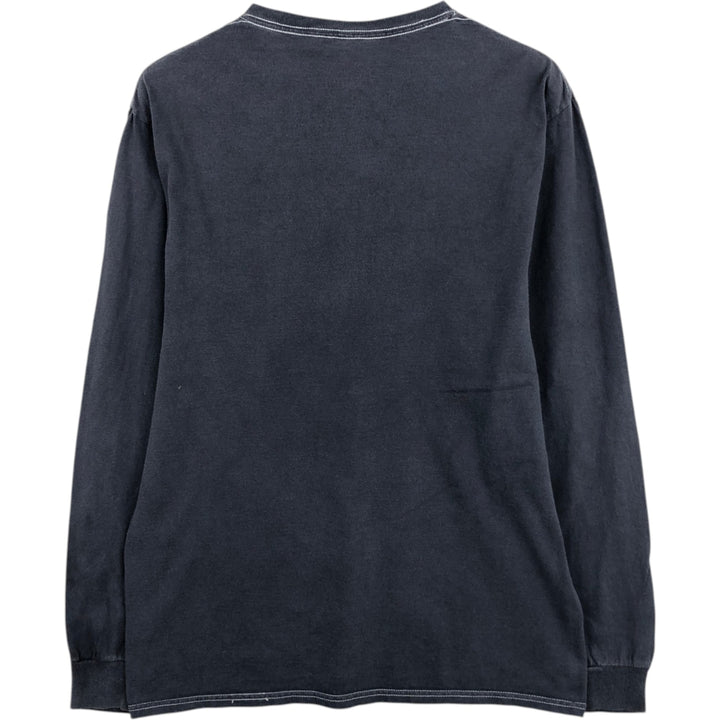 THE BEATLES Long Sleeve T-Shirt, Men's Size M cotton navy blue type Vintage Second Hand