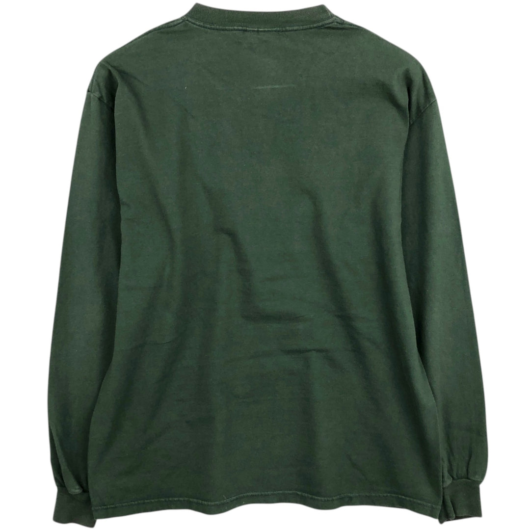 Champion Authentic Athletic Apparel Notre Dame University College Long-Sleeve T-Shirt (Men's Size L) - 2000s cotton Green type dark green Vintage Second Hand