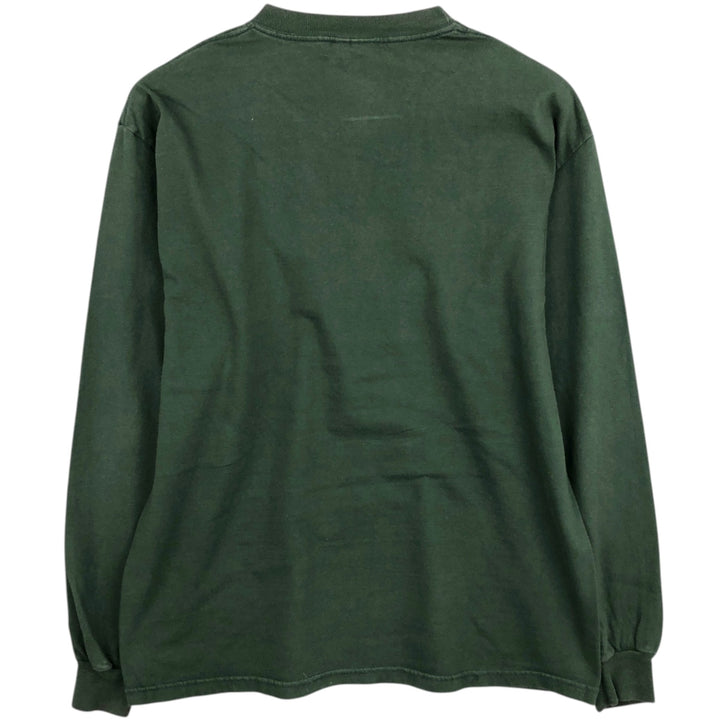 Champion Authentic Athletic Apparel Notre Dame University College Long-Sleeve T-Shirt (Men's Size L) - 2000s cotton Green type dark green Vintage Second Hand