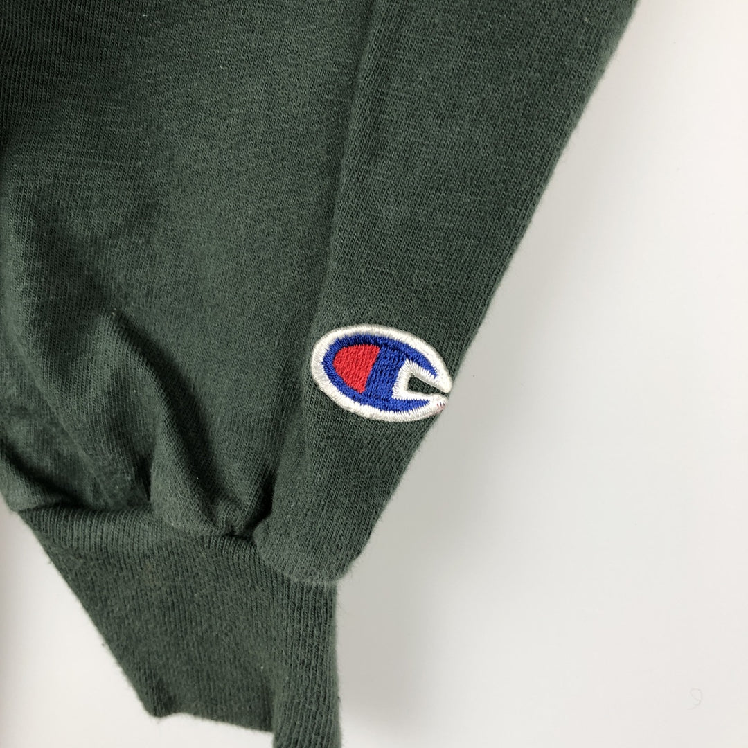 Champion Authentic Athletic Apparel Notre Dame University College Long-Sleeve T-Shirt (Men's Size L) - 2000s cotton Green type dark green Vintage Second Hand