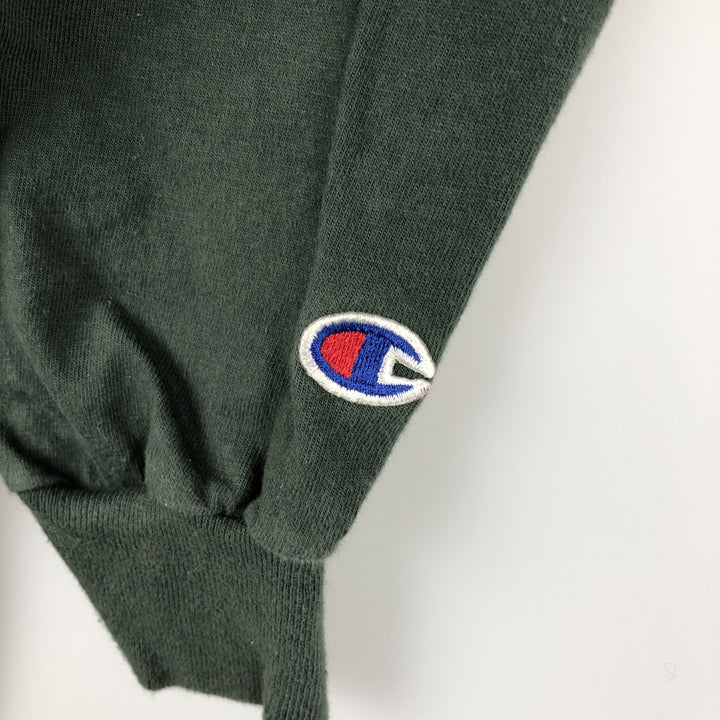 Champion Authentic Athletic Apparel Notre Dame University College Long-Sleeve T-Shirt (Men's Size L) - 2000s cotton Green type dark green Vintage Second Hand