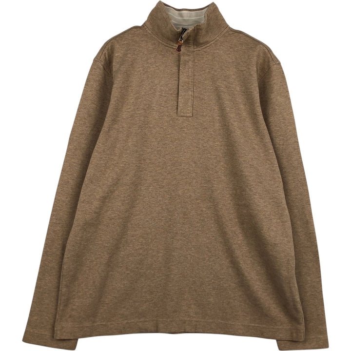Banana Republic Half-Zip Long-Sleeve T-Shirt (Men's Size XL) cotton Beige type Vintage Second Hand