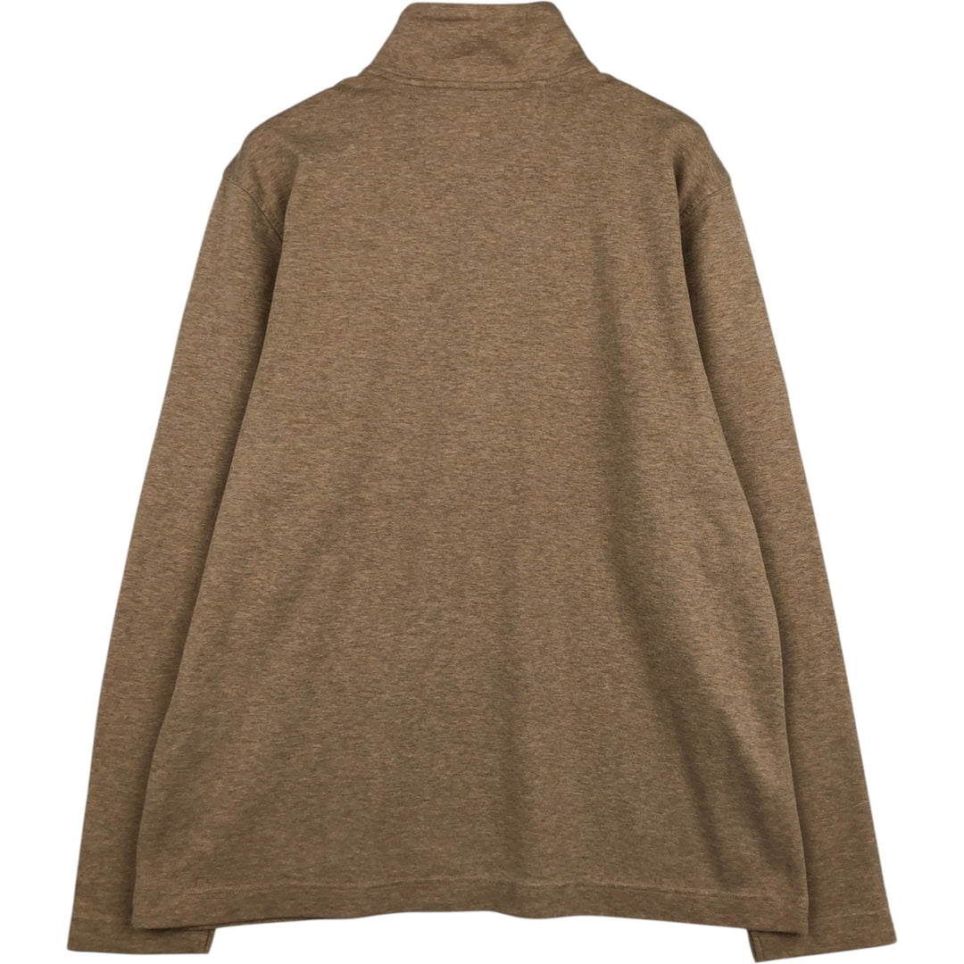 Banana Republic Half-Zip Long-Sleeve T-Shirt (Men's Size XL) cotton Beige type Vintage Second Hand