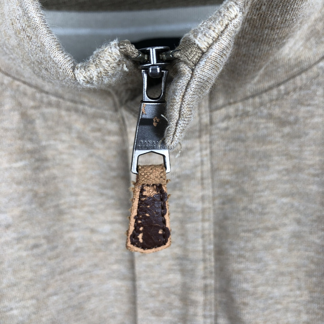 Banana Republic Half-Zip Long-Sleeve T-Shirt (Men's Size XL) cotton Beige type Vintage Second Hand