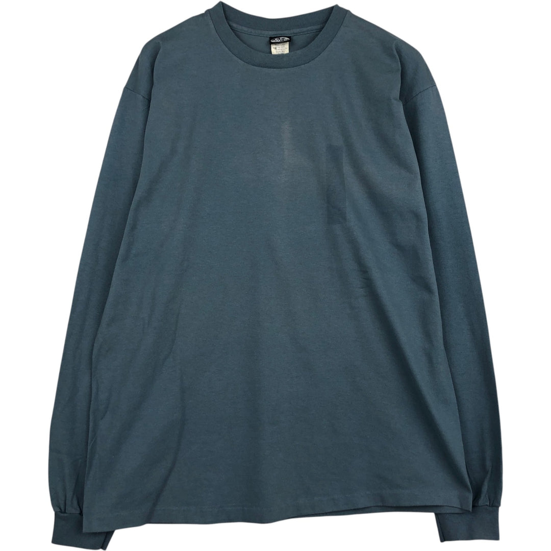 EZ GEAR Long-Sleeve T-Shirt, Made in USA, Men's XL Equivalent cotton Khaki type Vintage Second Hand