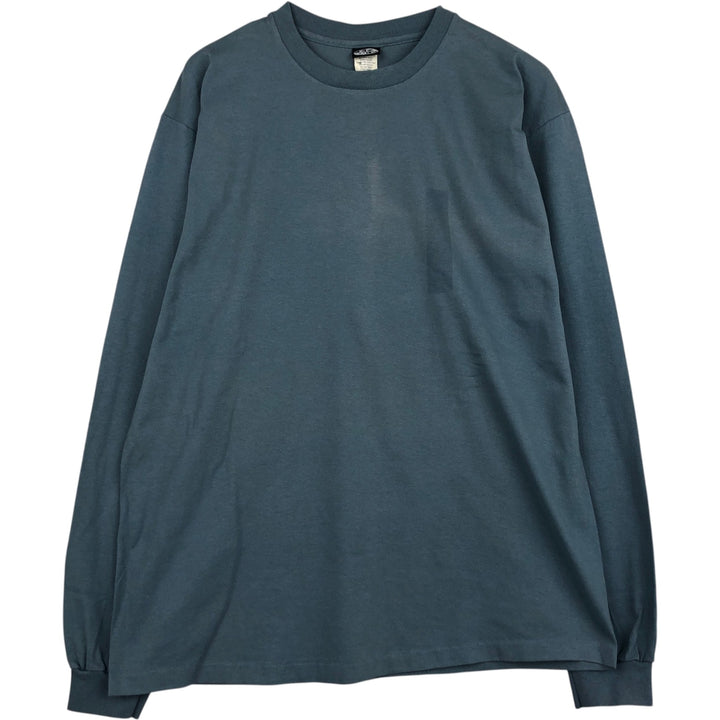 EZ GEAR Long-Sleeve T-Shirt, Made in USA, Men's XL Equivalent cotton Khaki type Vintage Second Hand