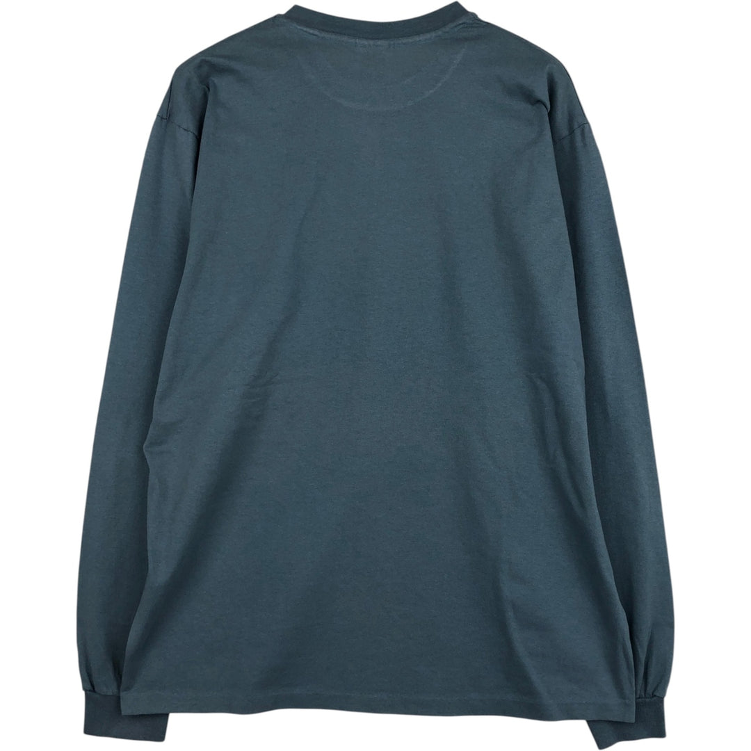 EZ GEAR Long-Sleeve T-Shirt, Made in USA, Men's XL Equivalent cotton Khaki type Vintage Second Hand