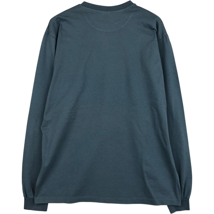 EZ GEAR Long-Sleeve T-Shirt, Made in USA, Men's XL Equivalent cotton Khaki type Vintage Second Hand