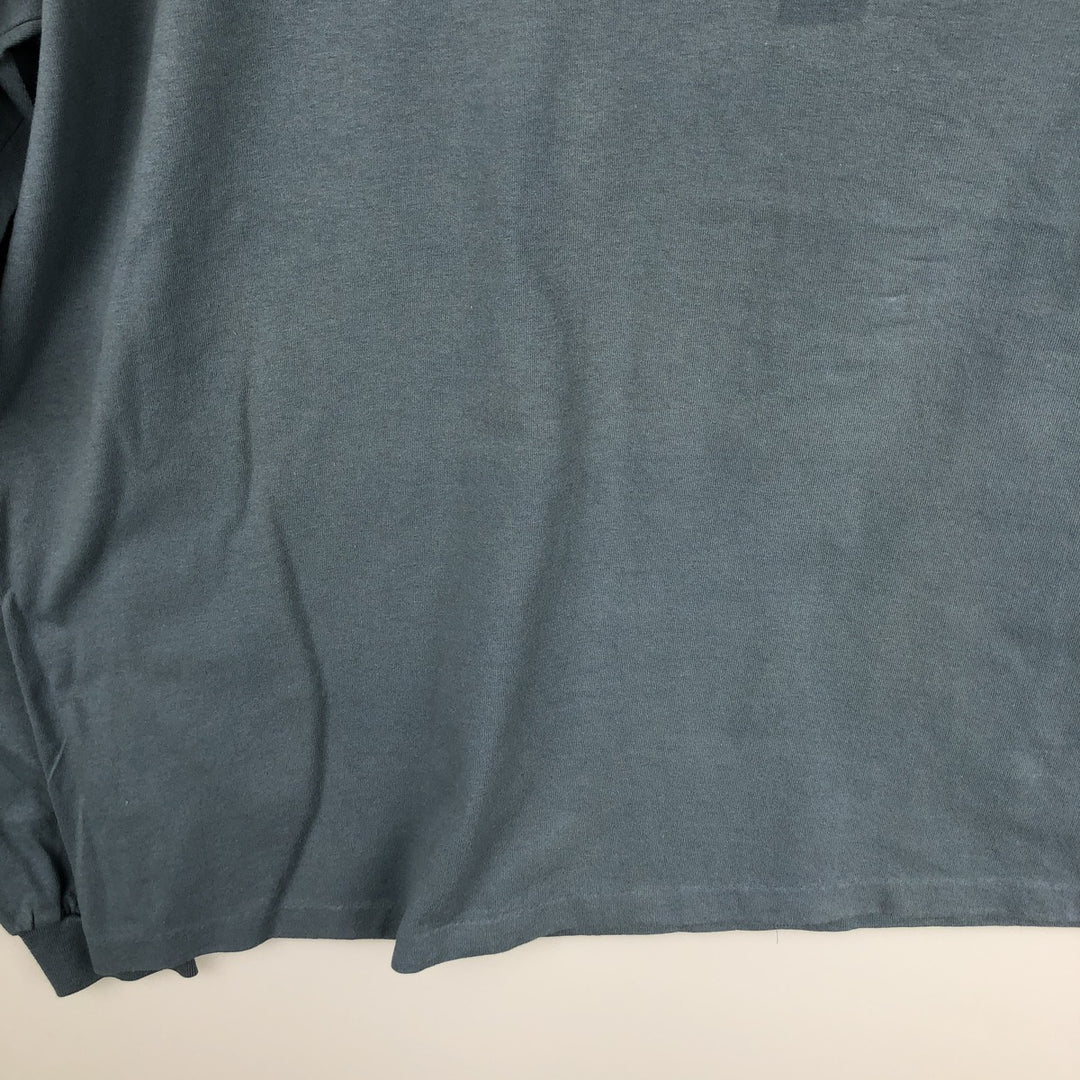 EZ GEAR Long-Sleeve T-Shirt, Made in USA, Men's XL Equivalent cotton Khaki type Vintage Second Hand