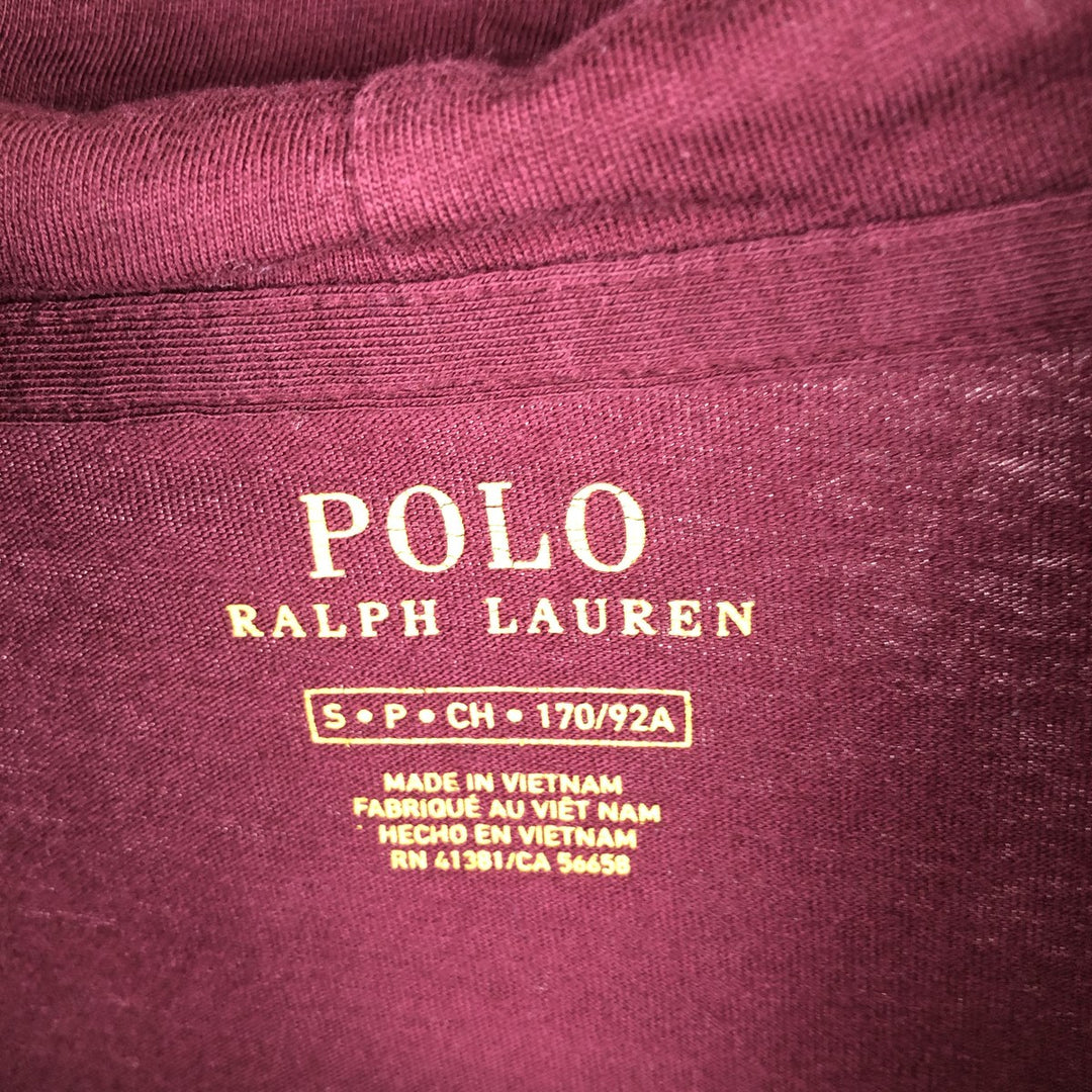 Ralph Lauren POLO RALPH LAUREN Long-Sleeve T-Shirt (Men's Size S) cotton Red type red-purple Vintage Second Hand