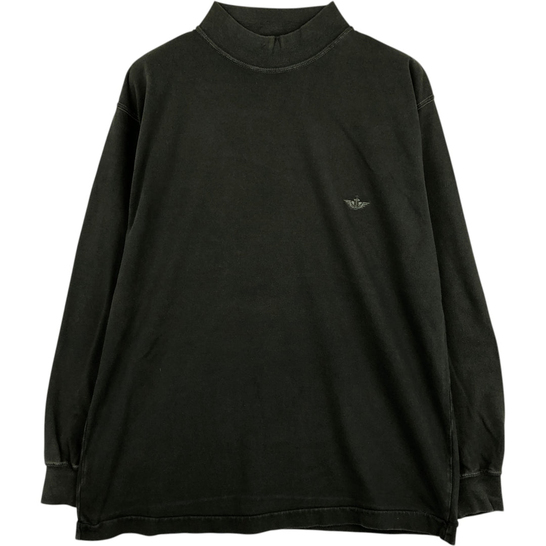 90'S Dockers Levi's High Neck Long-Sleeve T-Shirt, Men's Size XL (Equivalent), Vintage cotton Khaki type Vintage Second Hand
