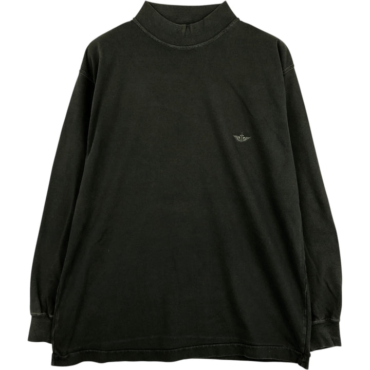 90'S Dockers Levi's High Neck Long-Sleeve T-Shirt, Men's Size XL (Equivalent), Vintage cotton Khaki type Vintage Second Hand