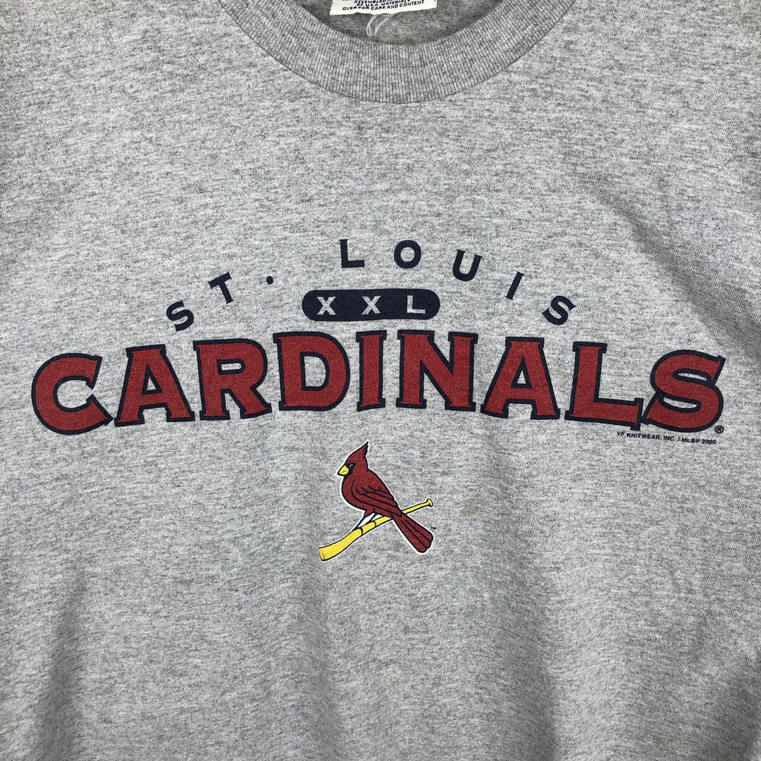 2000'S Lee MLB St. Louis Cardinals Long-Sleeve T-Shirt (Men's Size L) unclear gray type Vintage Second Hand