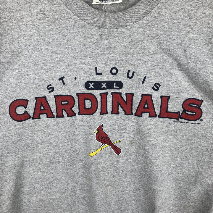 2000'S Lee MLB St. Louis Cardinals Long-Sleeve T-Shirt (Men's Size L) unclear gray type Vintage Second Hand