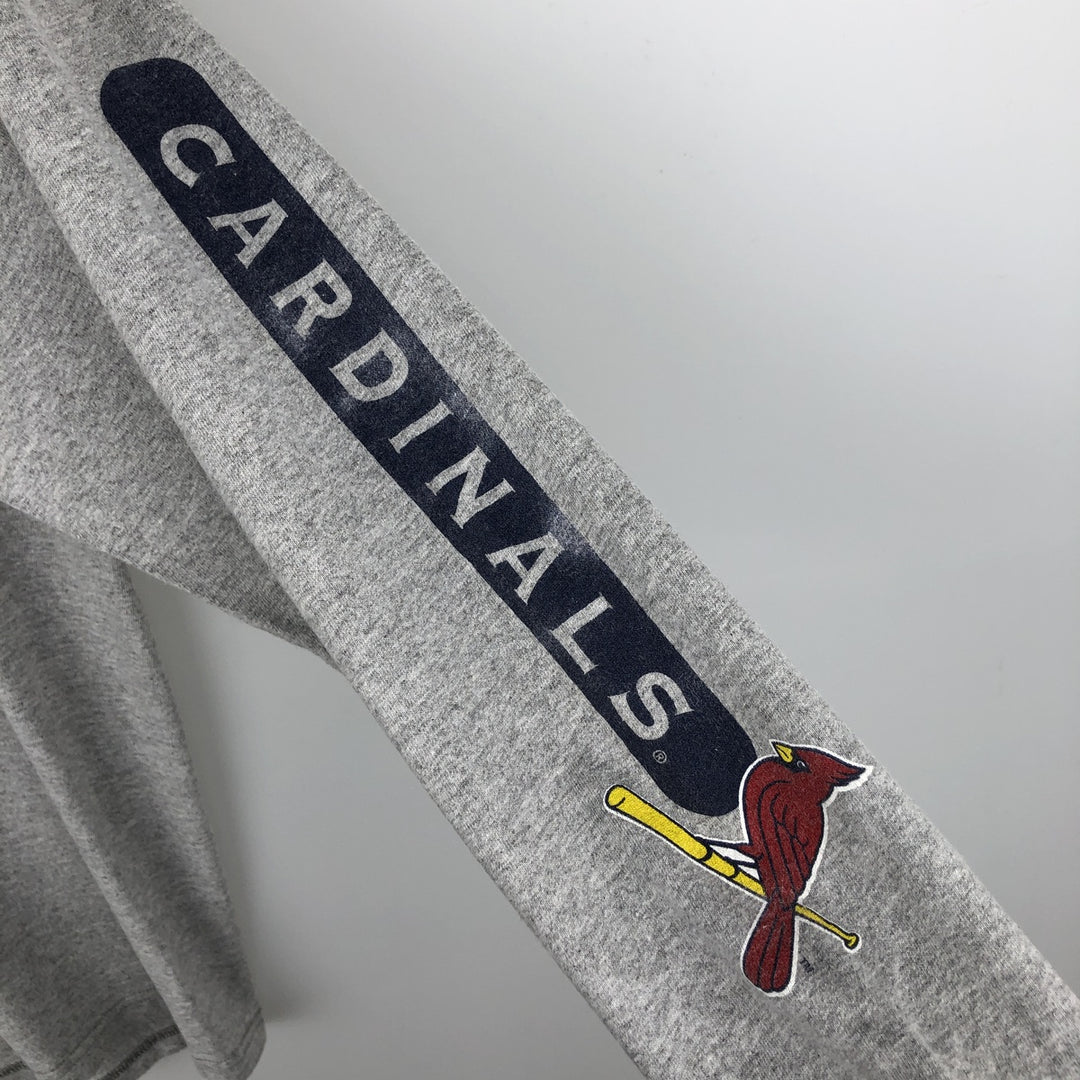 2000'S Lee MLB St. Louis Cardinals Long-Sleeve T-Shirt (Men's Size L) unclear gray type Vintage Second Hand