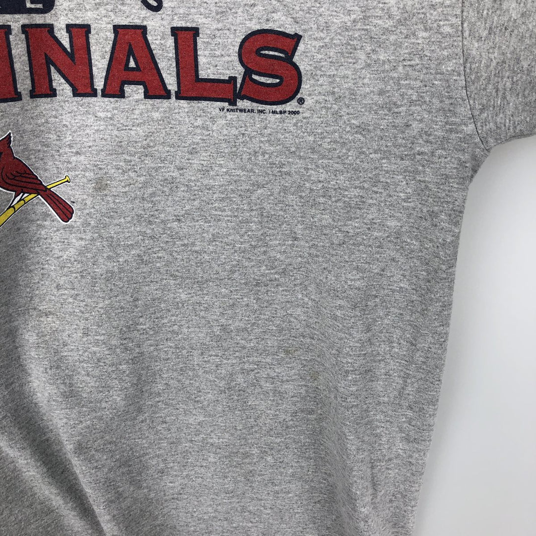 2000'S Lee MLB St. Louis Cardinals Long-Sleeve T-Shirt (Men's Size L) unclear gray type Vintage Second Hand