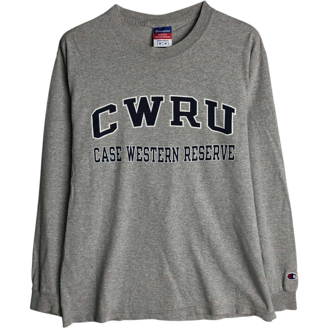 Champion AUTHENTIC ATHLETIC APPAREL Long-Sleeve T-Shirt (Men's Size M) - 2000s cotton gray type Vintage Second Hand