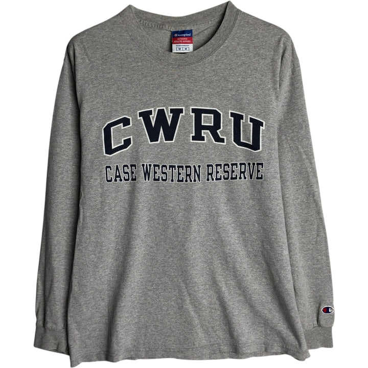 Champion AUTHENTIC ATHLETIC APPAREL Long-Sleeve T-Shirt (Men's Size M) - 2000s cotton gray type Vintage Second Hand