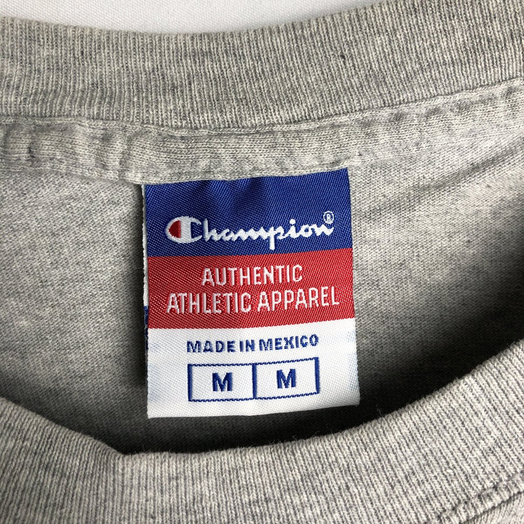 Champion AUTHENTIC ATHLETIC APPAREL Long-Sleeve T-Shirt (Men's Size M) - 2000s cotton gray type Vintage Second Hand