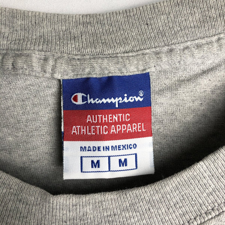 Champion AUTHENTIC ATHLETIC APPAREL Long-Sleeve T-Shirt (Men's Size M) - 2000s cotton gray type Vintage Second Hand