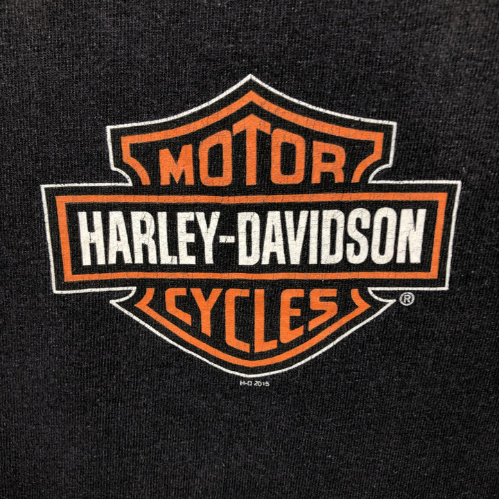 Harley-Davidson Long Sleeve T-Shirt, Men's XXL cotton black type Vintage Second Hand