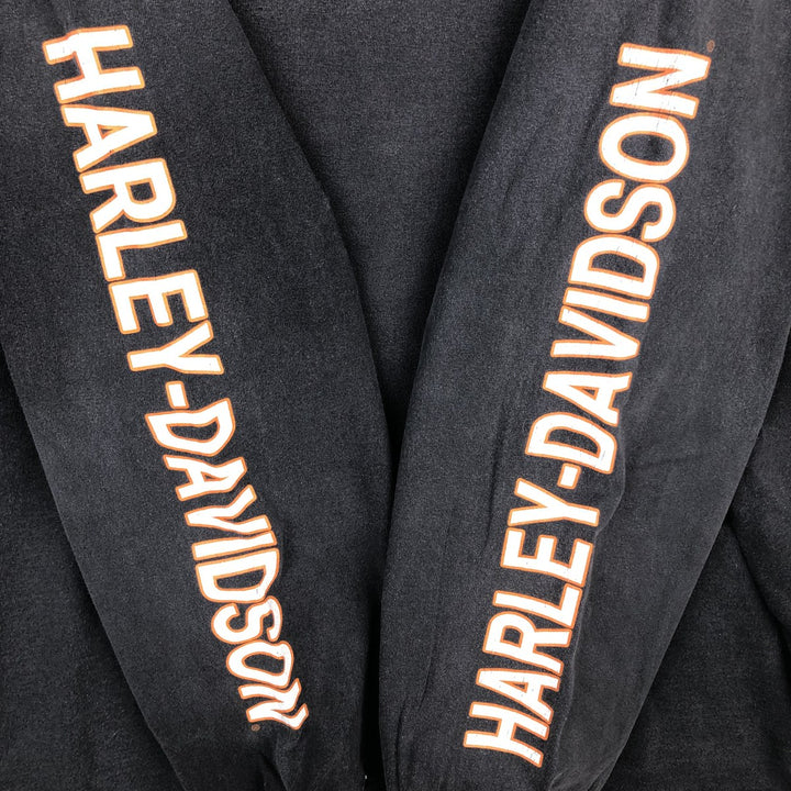 Harley-Davidson Long Sleeve T-Shirt, Men's XXL cotton black type Vintage Second Hand