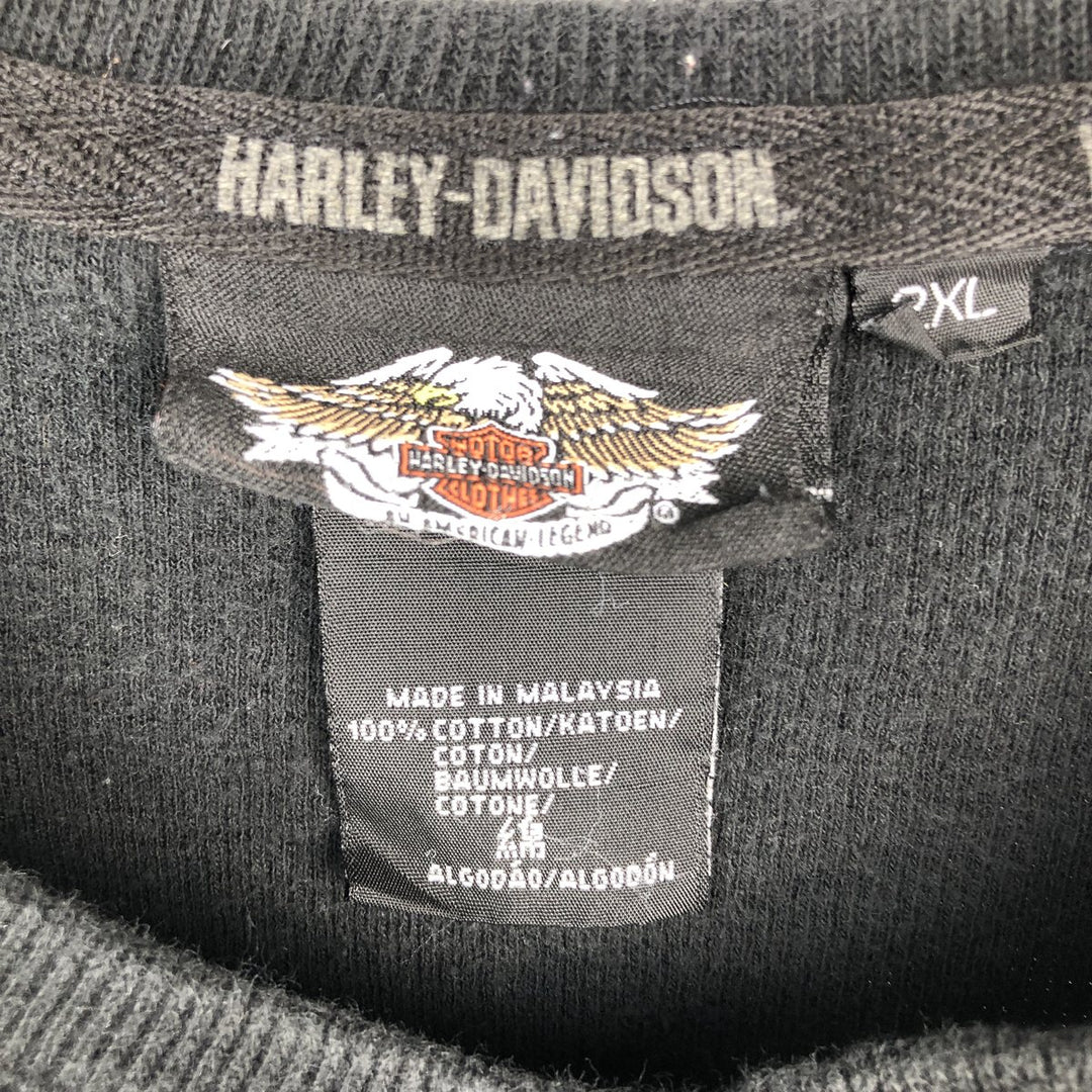 Harley-Davidson Advertising Sweatshirt (Men's XXL equivalent) cotton black type Vintage Second Hand