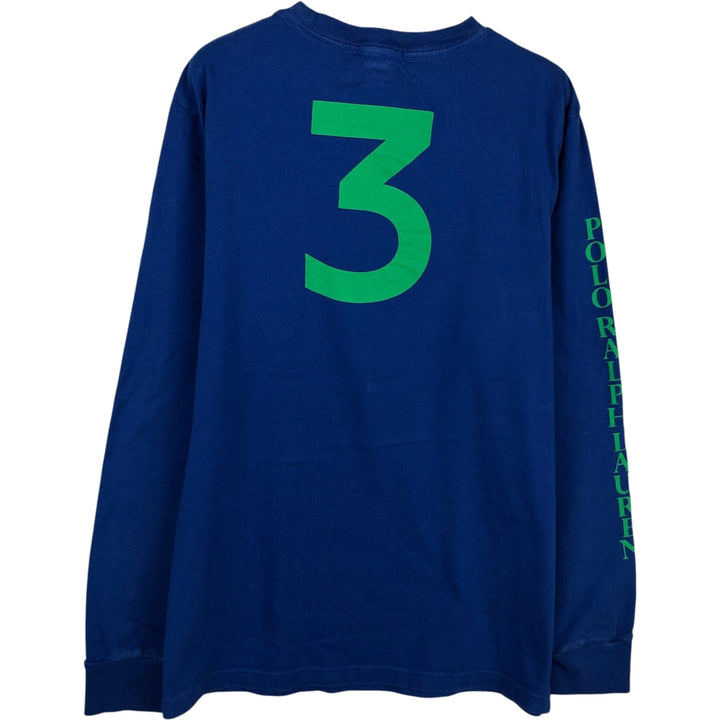 Ralph Lauren POLO by Ralph Lauren Big Pony Long-Sleeve T-Shirt (Men's XL equivalent) cotton blue type Vintage Second Hand