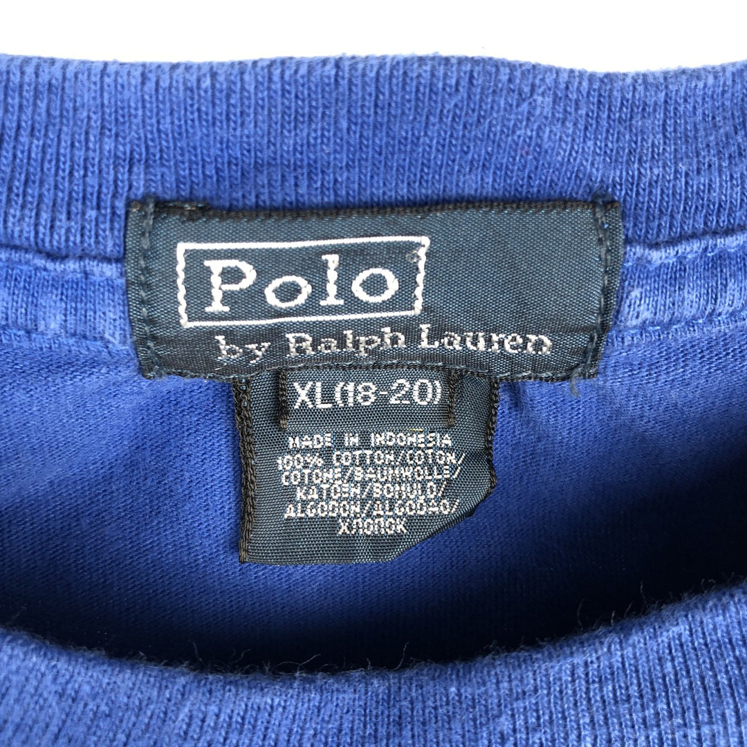 Ralph Lauren POLO by Ralph Lauren Big Pony Long-Sleeve T-Shirt (Men's XL equivalent) cotton blue type Vintage Second Hand
