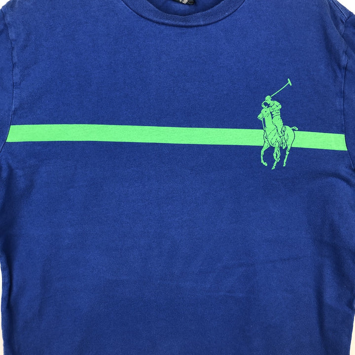 Ralph Lauren POLO by Ralph Lauren Big Pony Long-Sleeve T-Shirt (Men's XL equivalent) cotton blue type Vintage Second Hand