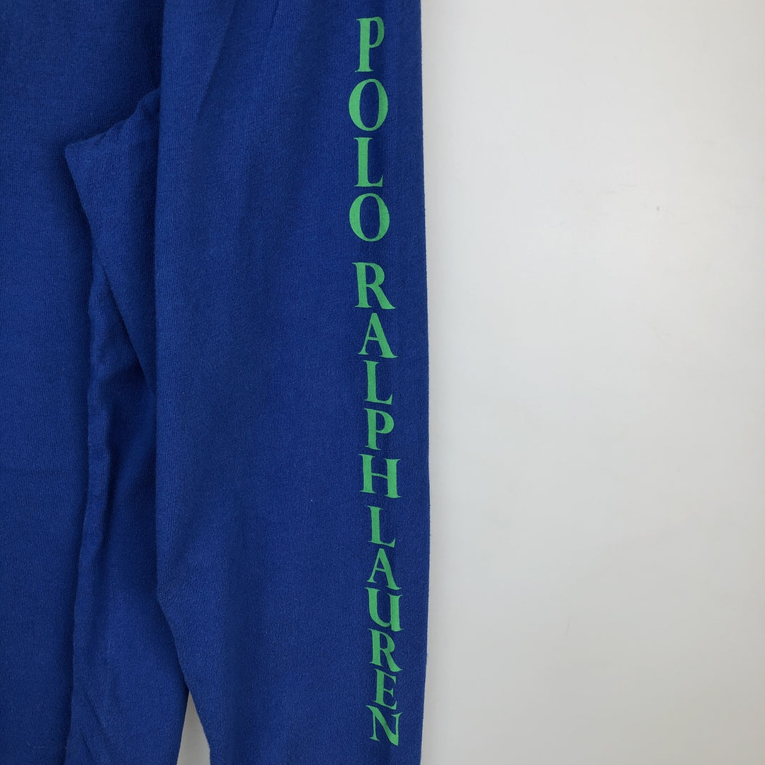 Ralph Lauren POLO by Ralph Lauren Big Pony Long-Sleeve T-Shirt (Men's XL equivalent) cotton blue type Vintage Second Hand