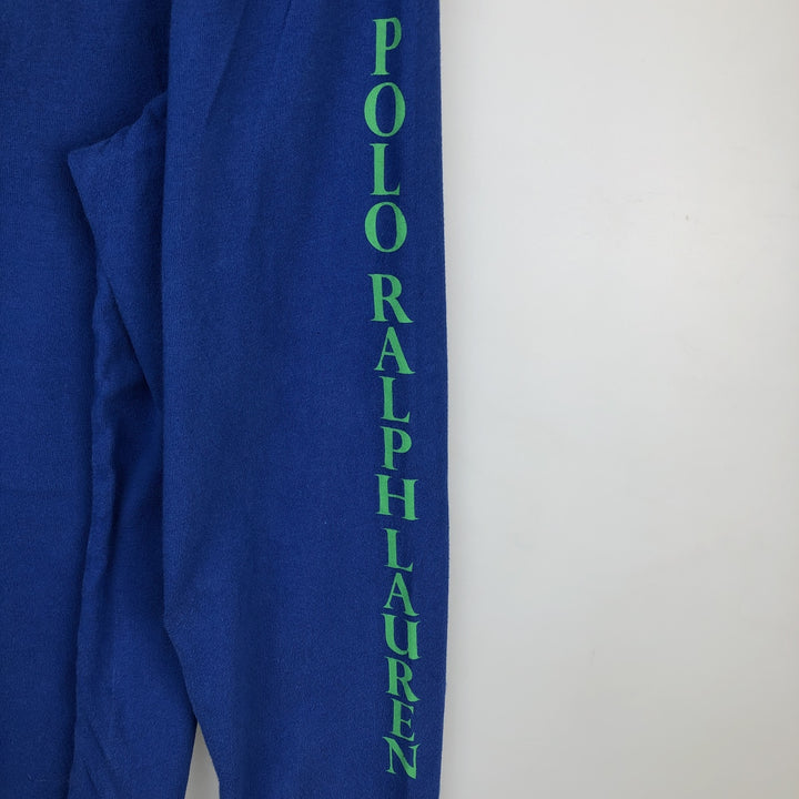Ralph Lauren POLO by Ralph Lauren Big Pony Long-Sleeve T-Shirt (Men's XL equivalent) cotton blue type Vintage Second Hand
