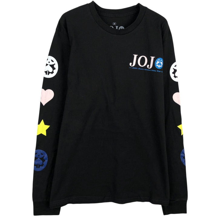 JOJO JoJo's Bizarre Adventure Long-Sleeve T-Shirt (Men's Size M) cotton black type Vintage Second Hand