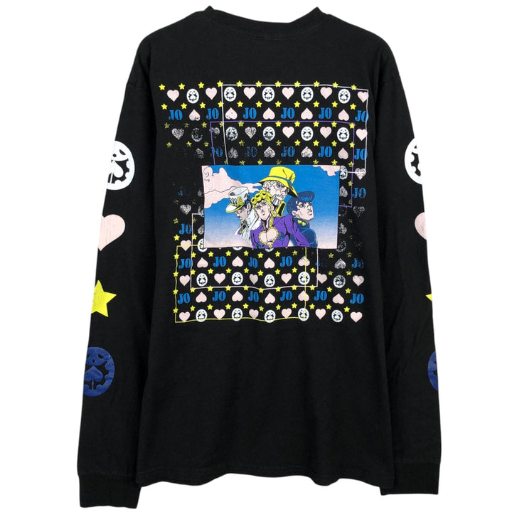 JOJO JoJo's Bizarre Adventure Long-Sleeve T-Shirt (Men's Size M) cotton black type Vintage Second Hand