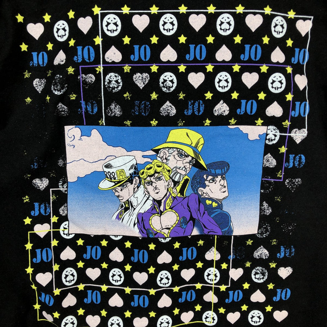 JOJO JoJo's Bizarre Adventure Long-Sleeve T-Shirt (Men's Size M) cotton black type Vintage Second Hand
