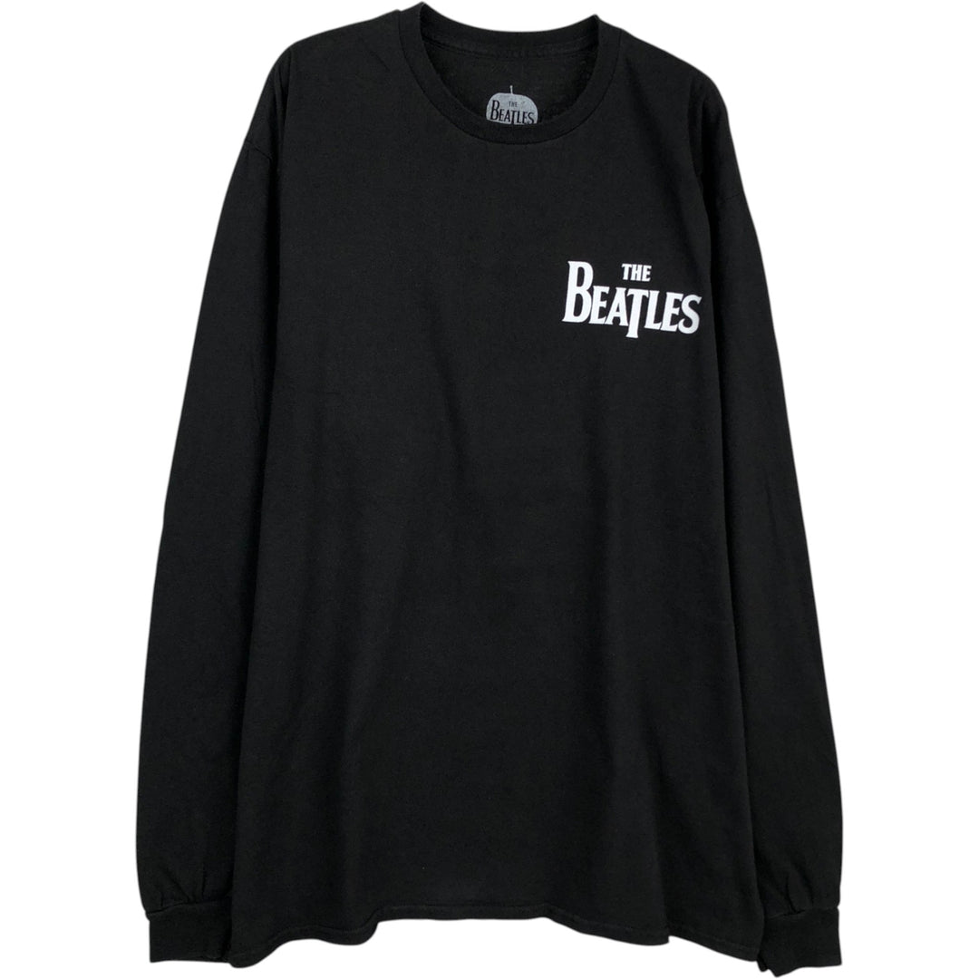 THE BEATLES Long-Sleeve T-Shirt (Men's Size L) cotton black type Vintage Second Hand