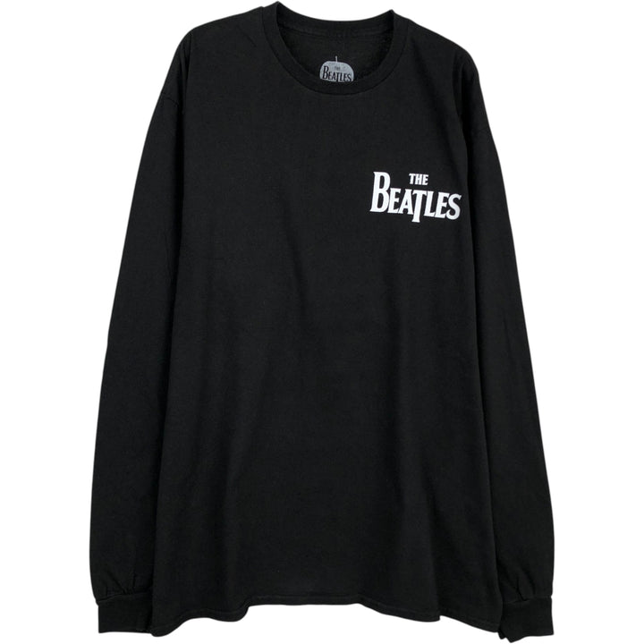 THE BEATLES Long-Sleeve T-Shirt (Men's Size L) cotton black type Vintage Second Hand