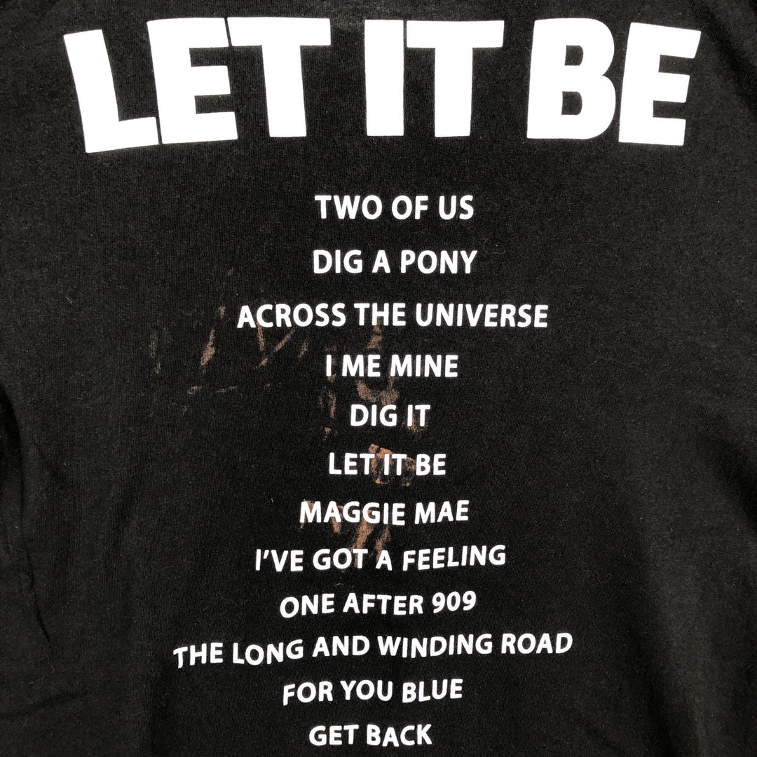 THE BEATLES Long-Sleeve T-Shirt (Men's Size L) cotton black type Vintage Second Hand