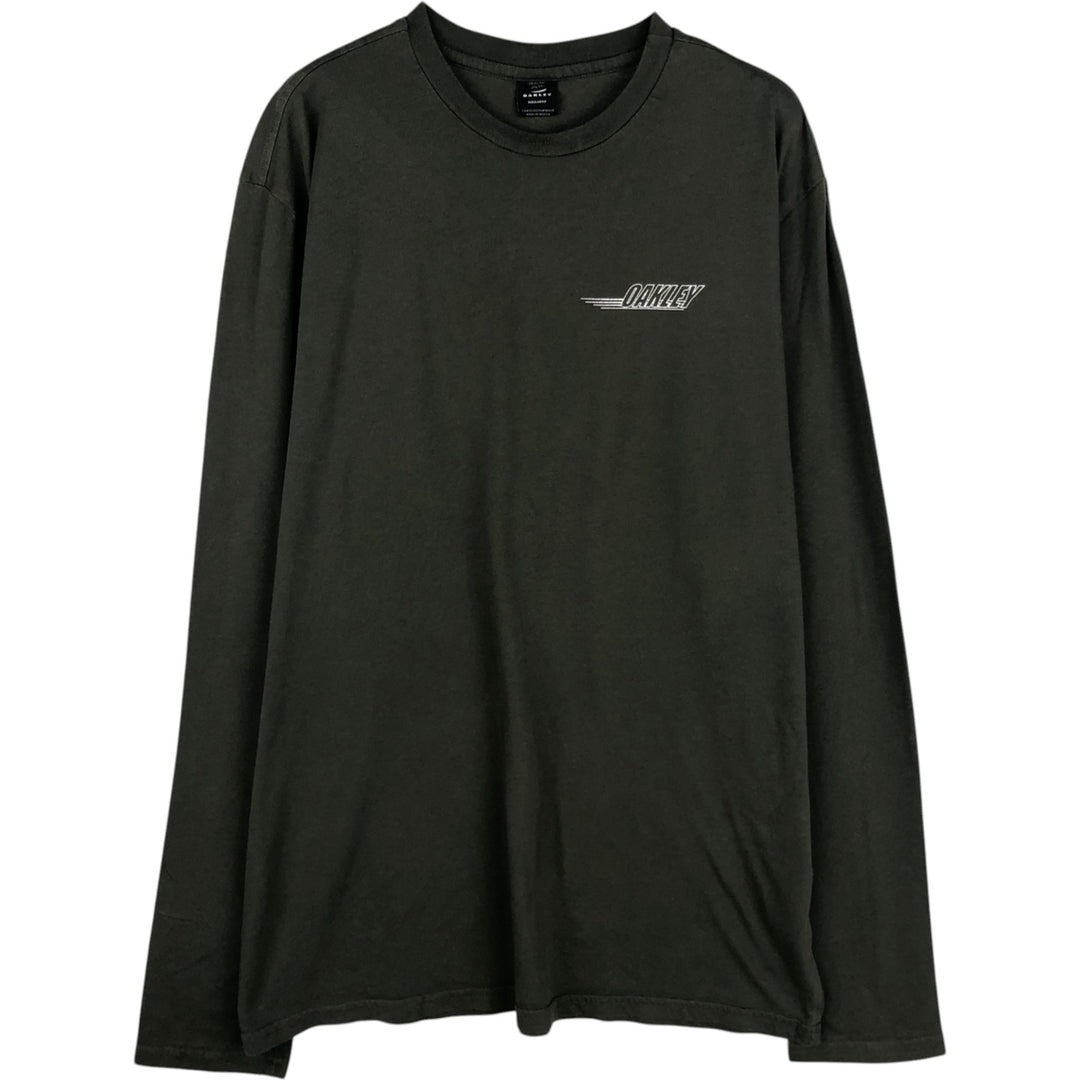 Oakley Regular Fit Long-Sleeve T-Shirt (Men's XXL equivalent) unclear green type Vintage Second Hand