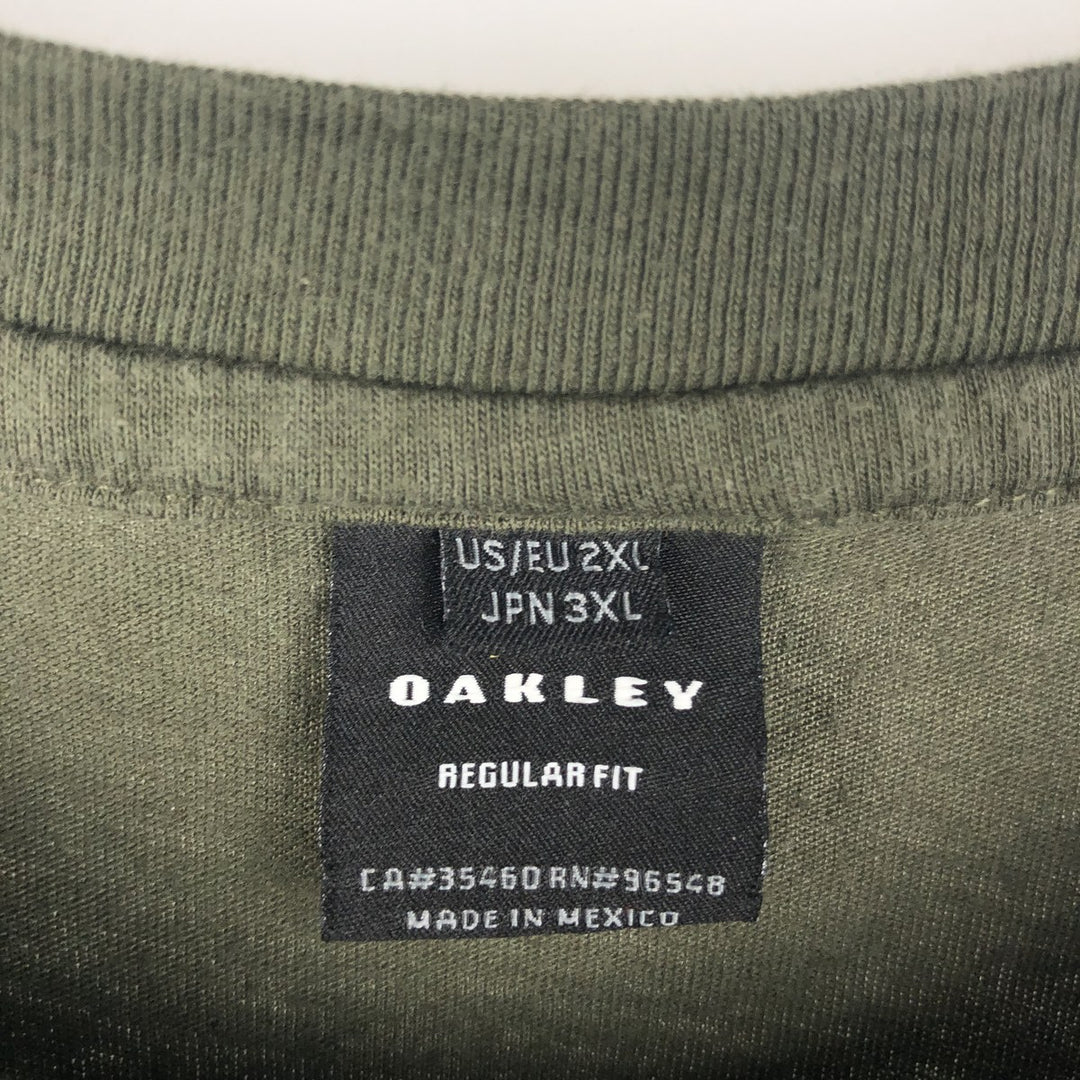 Oakley Regular Fit Long-Sleeve T-Shirt (Men's XXL equivalent) unclear green type Vintage Second Hand