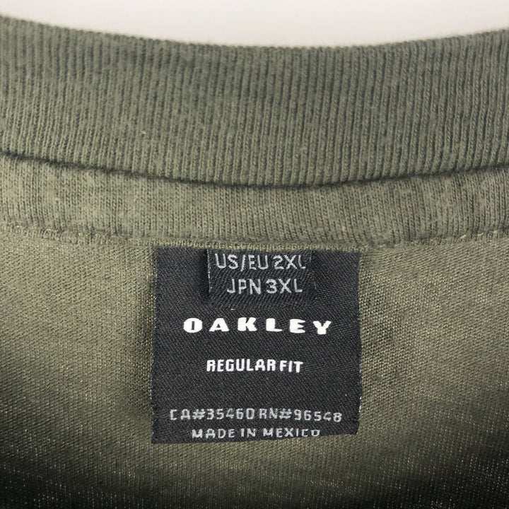 Oakley Regular Fit Long-Sleeve T-Shirt (Men's XXL equivalent) unclear green type Vintage Second Hand