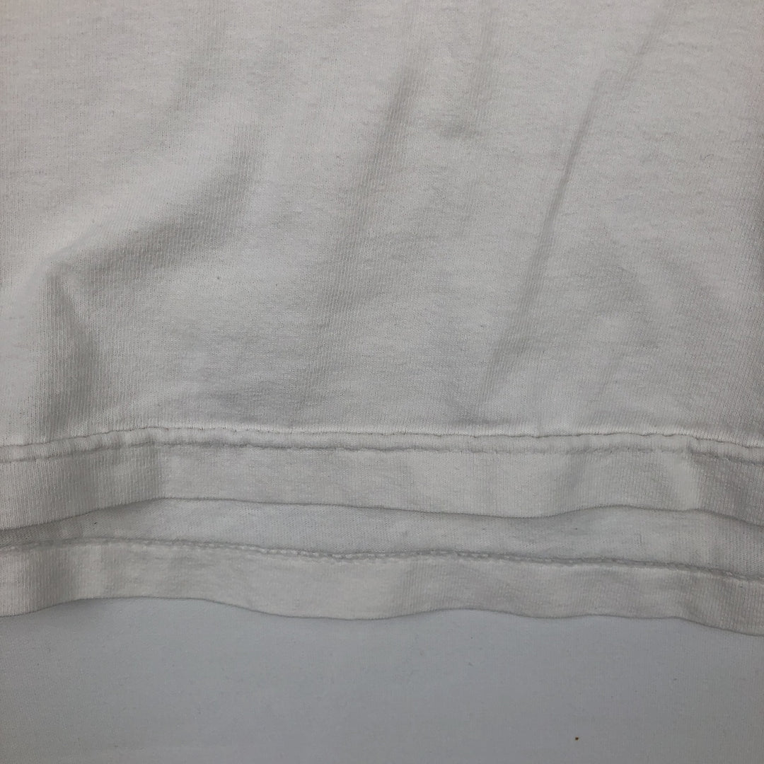 Harley-Davidson Fire Pattern Long T-Shirt, Men's XL Size cotton white type Vintage Second Hand