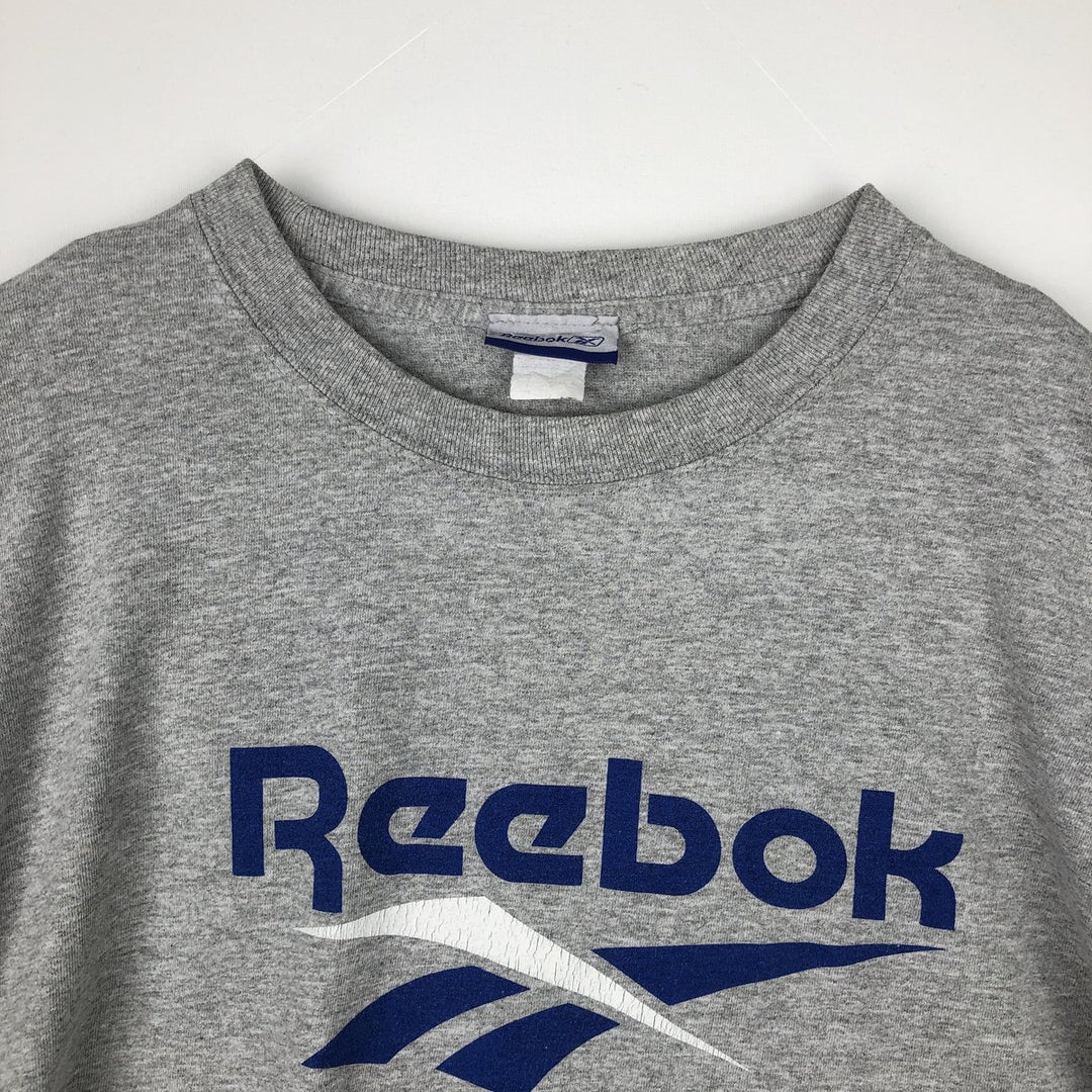 90s-00'S Reebok Long-Sleeve T-Shirt, Men's XXL equivalent, Vintage cotton gray type Vintage Second Hand