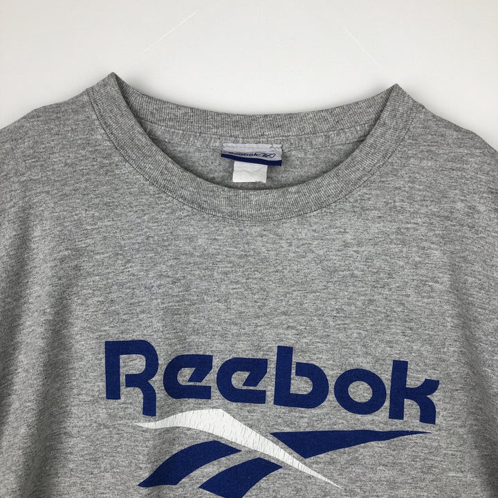 90s-00'S Reebok Long-Sleeve T-Shirt, Men's XXL equivalent, Vintage cotton gray type Vintage Second Hand