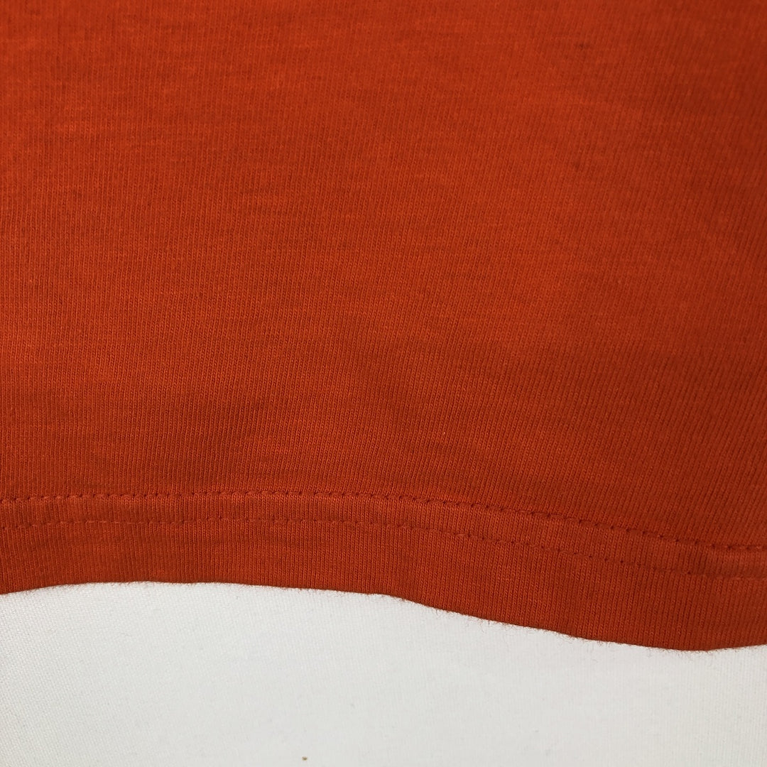 Harley-Davidson Motorcycle Long-Sleeve T-Shirt, Made in USA, Men's Size M (approx.) cotton orange type Vintage Second Hand