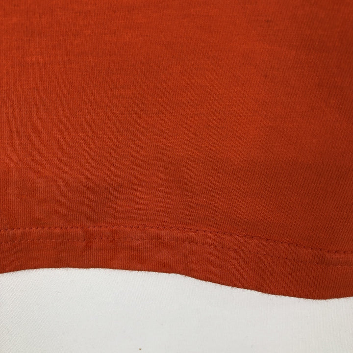 Harley-Davidson Motorcycle Long-Sleeve T-Shirt, Made in USA, Men's Size M (approx.) cotton orange type Vintage Second Hand