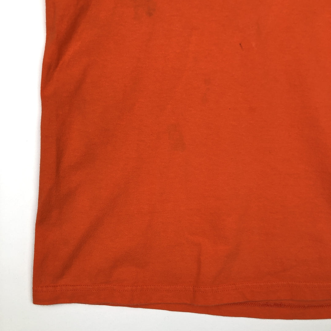 Harley-Davidson Motorcycle Long-Sleeve T-Shirt, Made in USA, Men's Size M (approx.) cotton orange type Vintage Second Hand