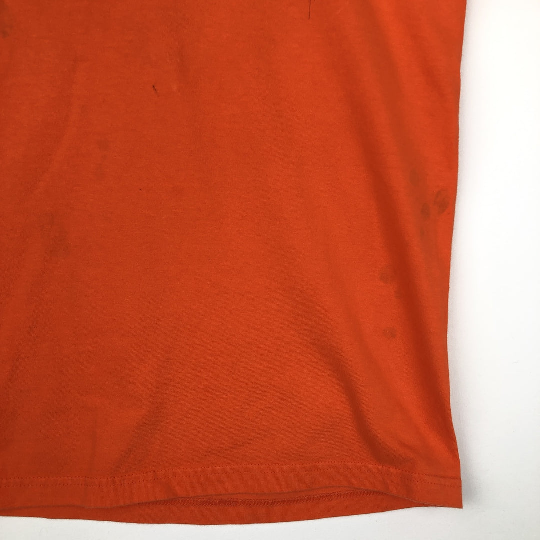 Harley-Davidson Motorcycle Long-Sleeve T-Shirt, Made in USA, Men's Size M (approx.) cotton orange type Vintage Second Hand